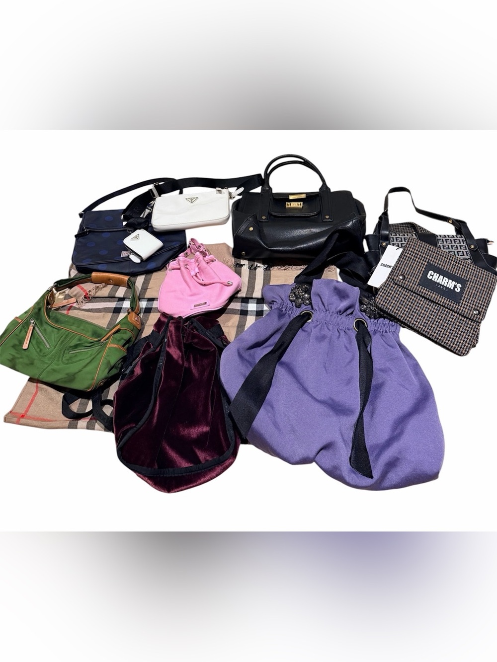 Assorted Women’s Purse & Scarf LOT BUNDLE X 10 Designer Names